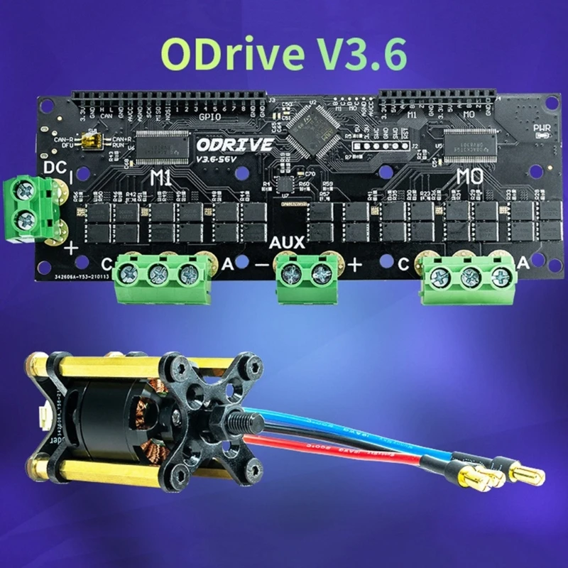 Imagem -03 - com Motor X2212 Foc Bldc Servo Placa Controle Motor Odrive3.6 Placa Controle Motor 1256v Odrive3.6 56v