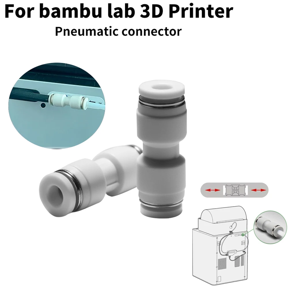 

Bambu Lab PTFE трубка пневматический разъем быстрый 1,75 мм экструдер накаливания для X1/X1C/X1E/P1P/P1S часть 3D-принтера