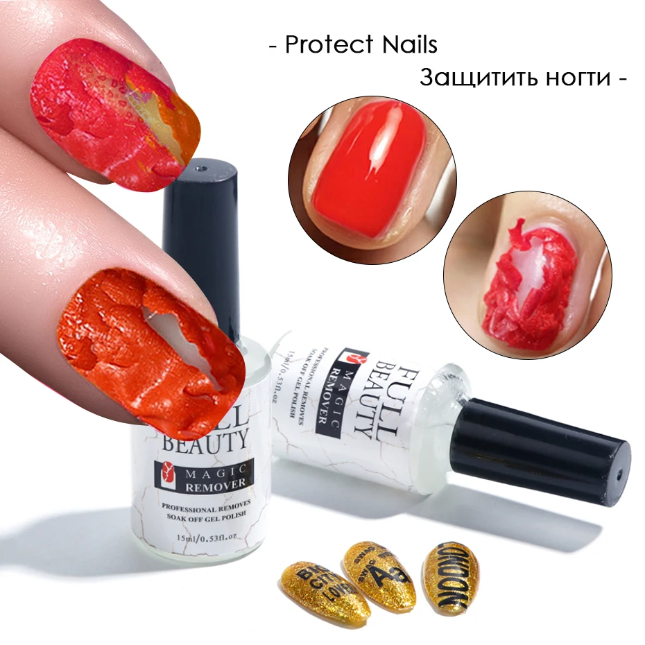 15ml Burst Magie Entfetter Für Maniküre Nägel Gel Polish Remover Lint Tücher Acryl Tränken Off Reiniger Nagel lack BE1038-1