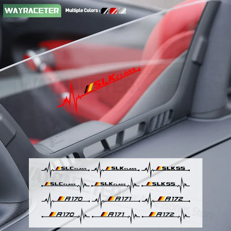 

2 Pcs/Set Car Window Sticker Trunk Side Fender Reflective Vinyl Decal For Mercedes Benz SLK Class SLC R172 R171 R170 Accessories