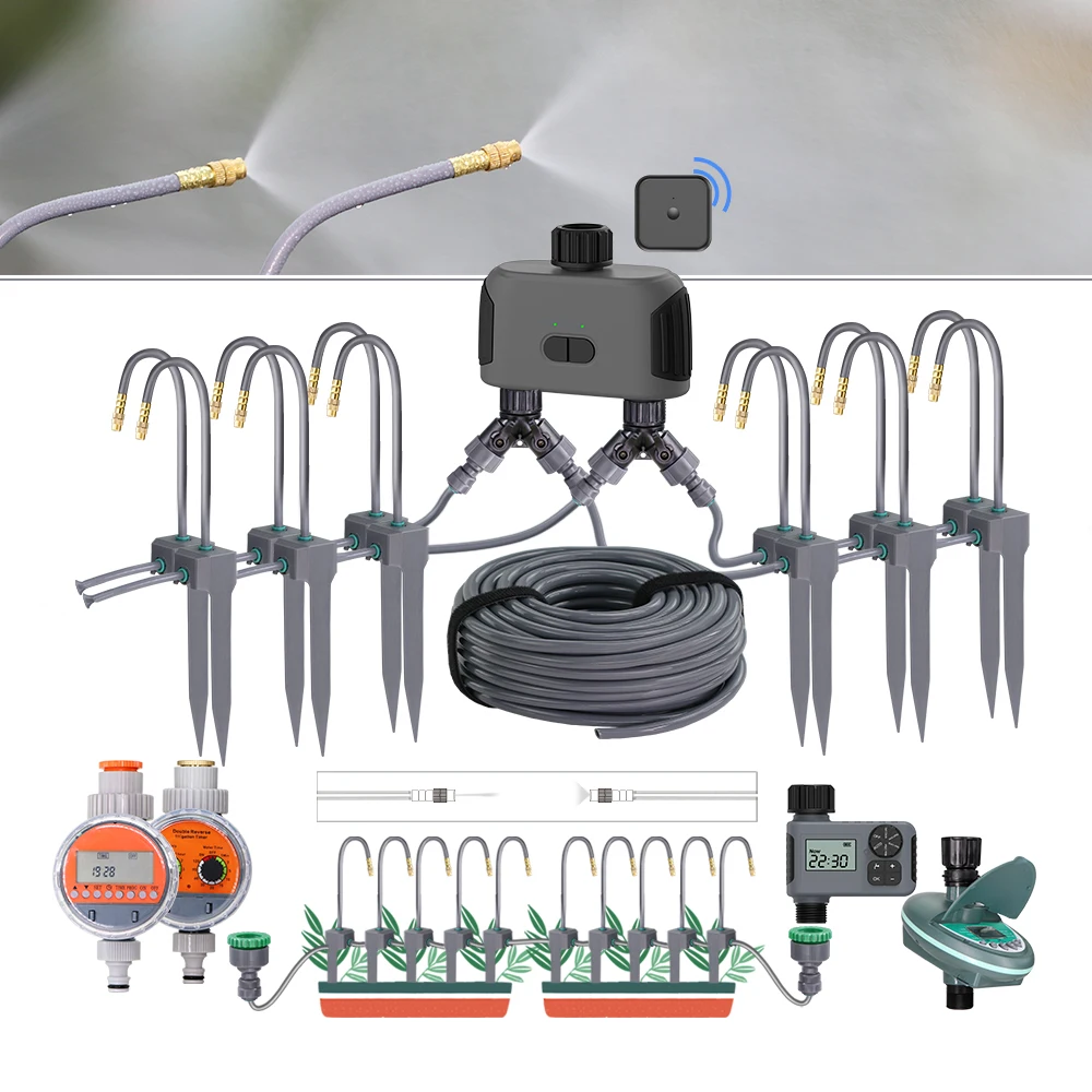 

20/30/50CM Adjustable Misting Nozzle 360°Free-bend Gardening Water Cooling Thread Sprinkler Spray Brass For Irrigation System