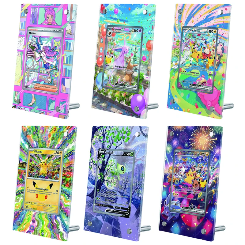 novo-suporte-de-exibicao-de-cartas-pocket-monster-para-celebracao-do-30º-aniversario-ptcg-espeon-ex-miriam-porta-retrato-de-cartas-de-colecao-de-jogos-brinquedo