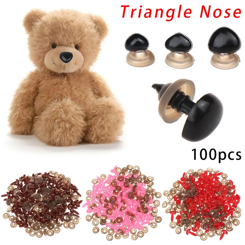 100pcs Craft DIY Tool Bear Buttons Doll Noses Dolls Accessories Triangle Nose Safety Parts