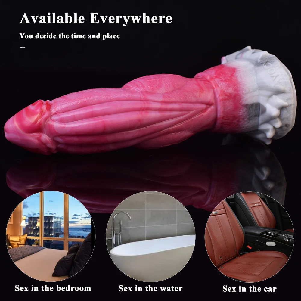 LUUK Fantasy Dildo with Knot Silicone Animal Sex Toys Wolf Dog Realistic Penis Strong Sucker Anal Butt Plug Female Masturbate