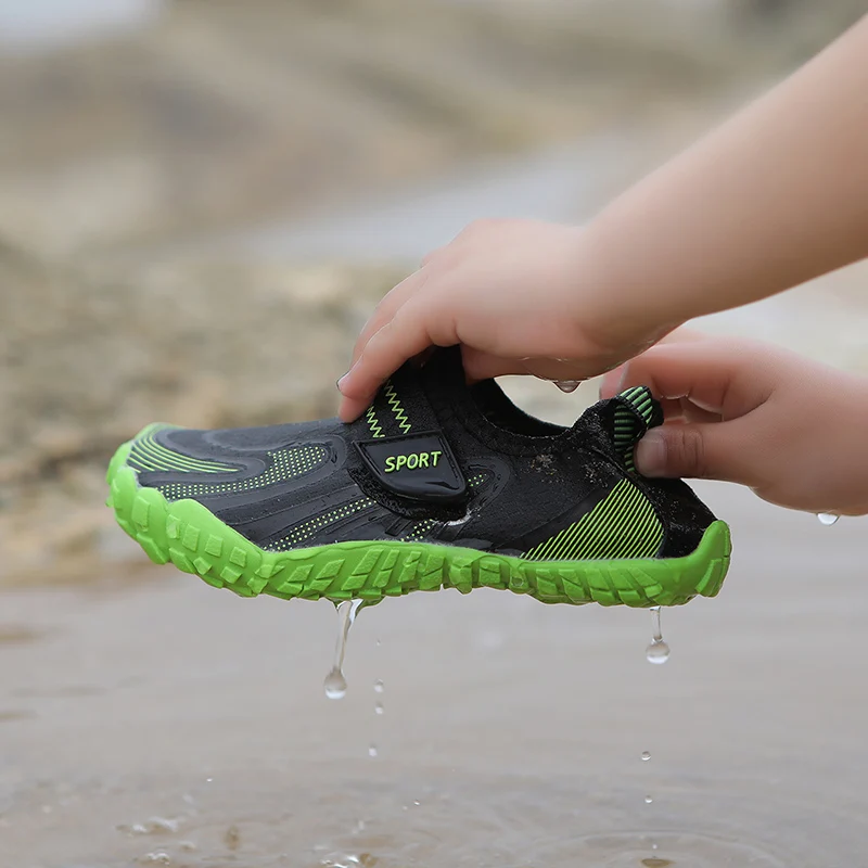 

29-38# KID Summer Soft Soled Barefoot Wading Shoes Parent-Child Vacation Beach Swimming Shoes Student Quick Drying Aqua Shoes