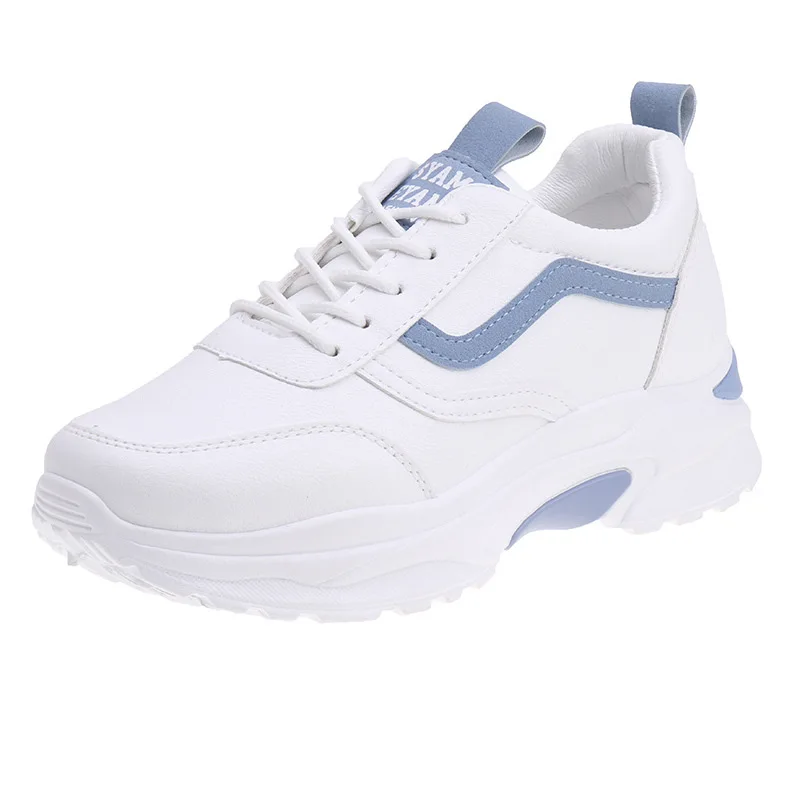 Stylish Women Sports Walking Shoes Student Increasing 5CM Sneakers Youth Girls Cushioning Height Platform Breathable trainers