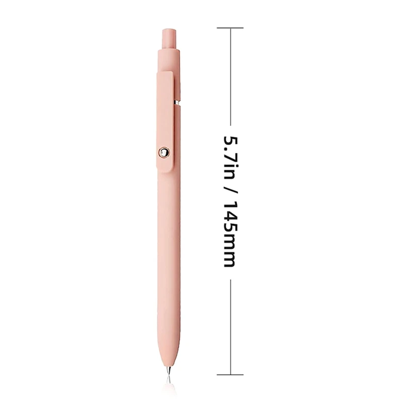 Stylos gel à pointe fine pour femmes, stylos d'écriture lisses, bureau, collège, fournitures scolaires, encre noire mignonne, 0.5mm, paquet de 10, durable