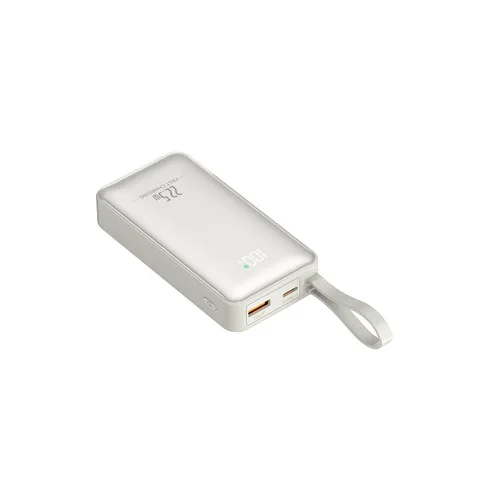 Портативный внешний аккумулятор 22.5W 10000mAh со встроенным кабелем для мобильных телефонов Huawei, Samsung и Apple. Компактный и удобный Power Bank.
