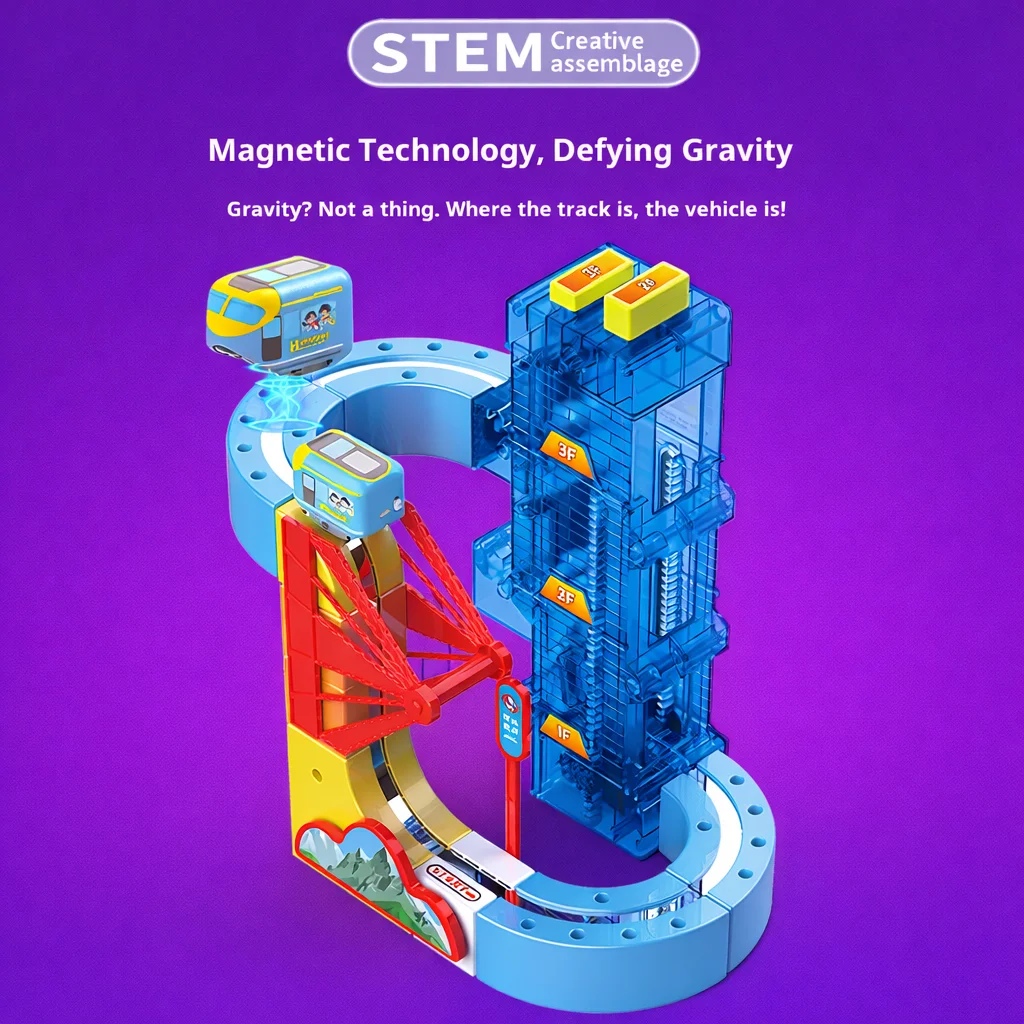 

Magnetic Suspension Track Train Lifting Anti-gravity DIY Assembly Lift Railway Car 2026 New Educational Toys for Children Kids