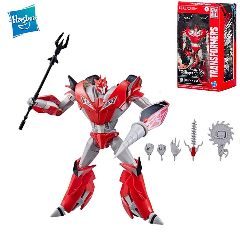 

In Stock Original Hasbro Transformers RED 6inch TFP Knock Out Anime Figure Action Figures Model Toys