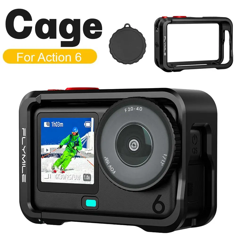 

For DJI Action 6 Metal Frame Of The Rabbit Cage Is Suitable For Expanding The Installation Of Stabilizers For Sports Camera