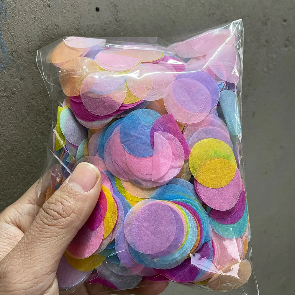 30g Confetti Colorful Tissue Paper Biodegradable Confetti Pink Circles Recyclable Birthday Wedding Red Blue Black