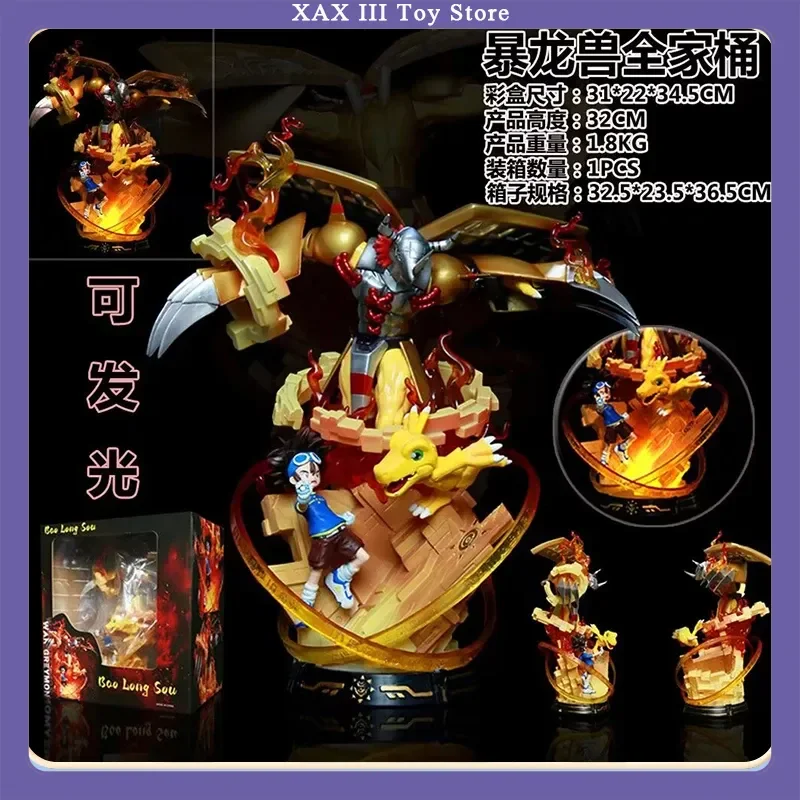 

New Digimon Adventure Figures War Greymon Taichi Agumon Anime Figures Pvc Statue Model Desk Ornament Toys For Boy Gift