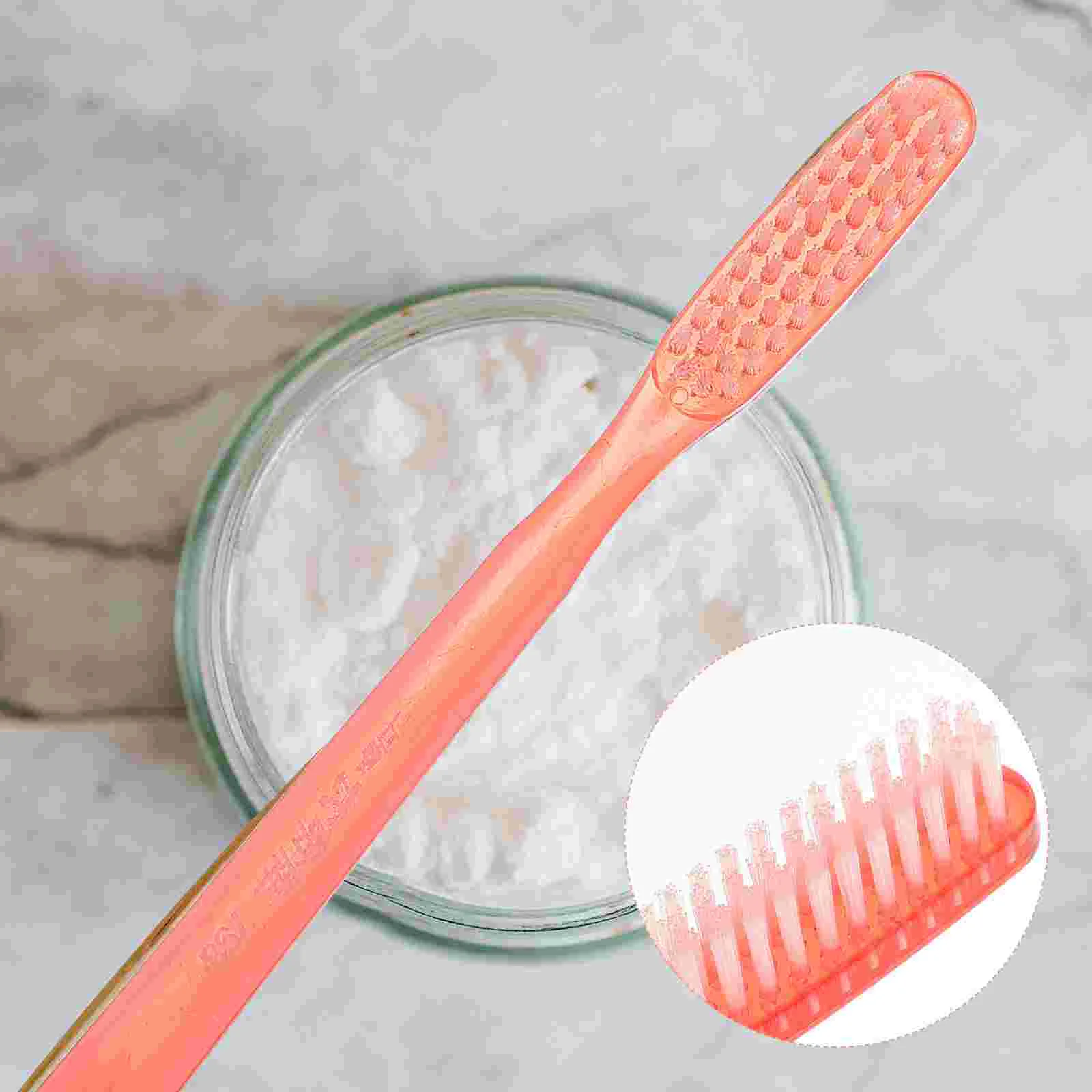 Brosse à dents blanche pour adultes, poils durs, propre, antidérapant, livres premium, 6 pièces