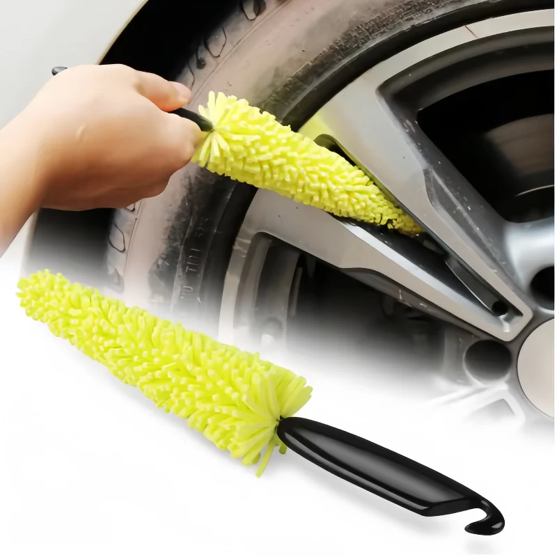 

29cm Motorcycle Sponge Brush Wheel Rims Washer Car Hubcaps Wash Auto Cleaning Tool With Handle Bicycle Dirt Pit Bike Accessories