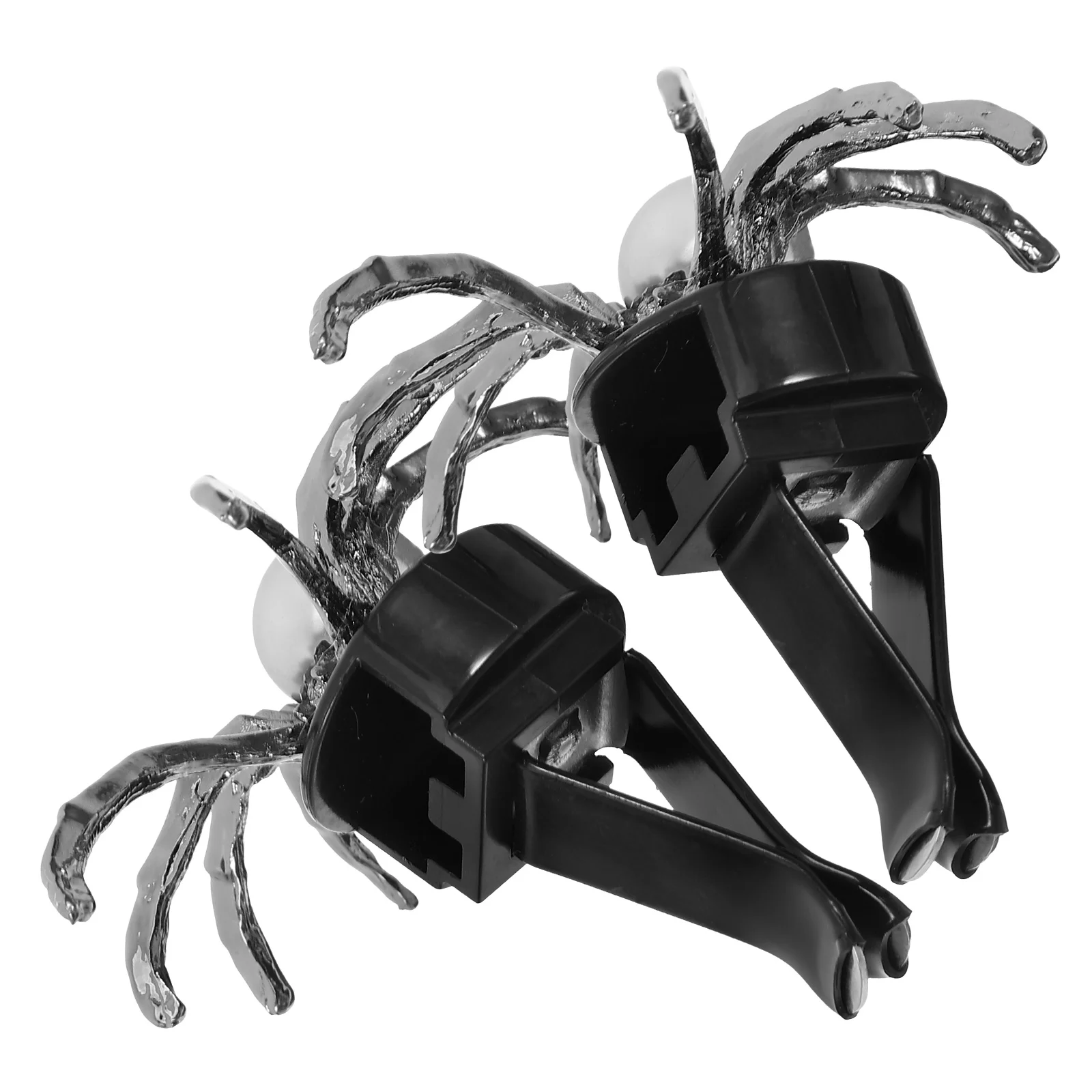 

2 Pcs Spider Vent Clip Decorative Clips Car Interior Decorate Zinc Alloy Bling Accessories