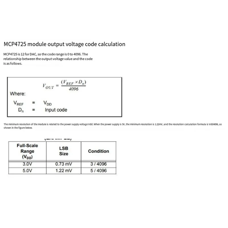MCP4725 I2C DAC Digital Converter Module Digital To Analong EEPROM Development Board For Arduino Easy To Use