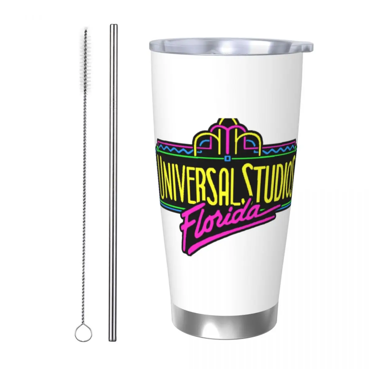

Universal Studios Florida V2 Stainless Steel Tumbler Vacuum Insulated Mugs Thermal Cold Bottle Straw With Lid 20oz
