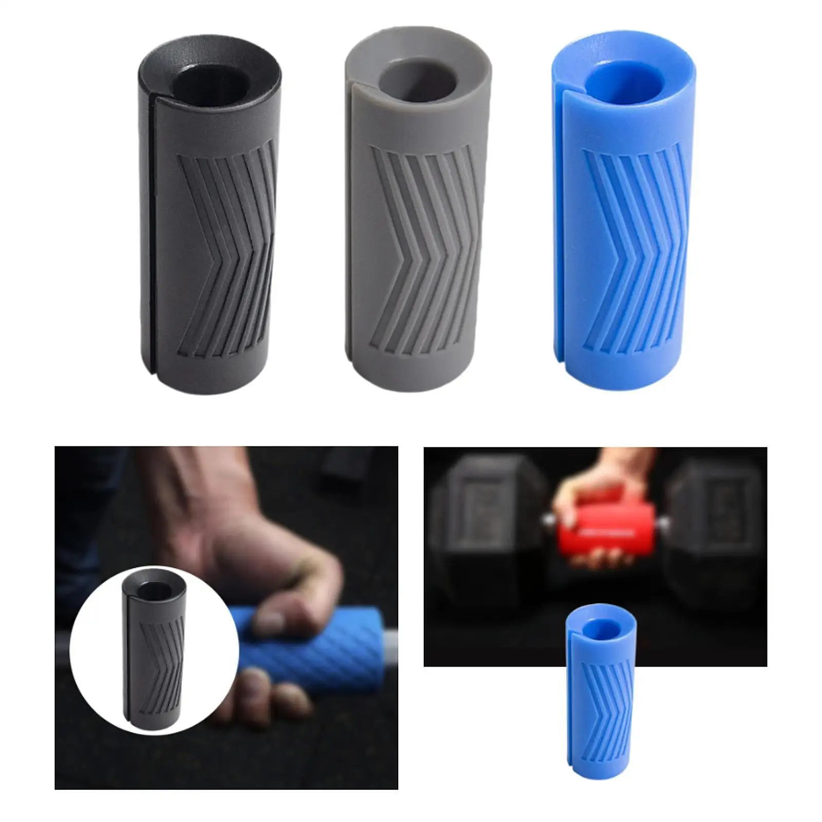 

Dumbbell Grip Silicone Barbell Grip Pad Non Slip for Cable Attachments Strength Training Body Building Gym Weight Lifting