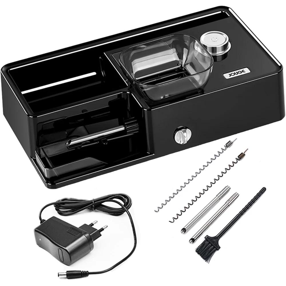 Máquina elétrica de rolamento de cigarro, 5.5/6.5/8mm, moedor de energia 3a, injetor de cigarro, tamanho king, regular, slim 100s