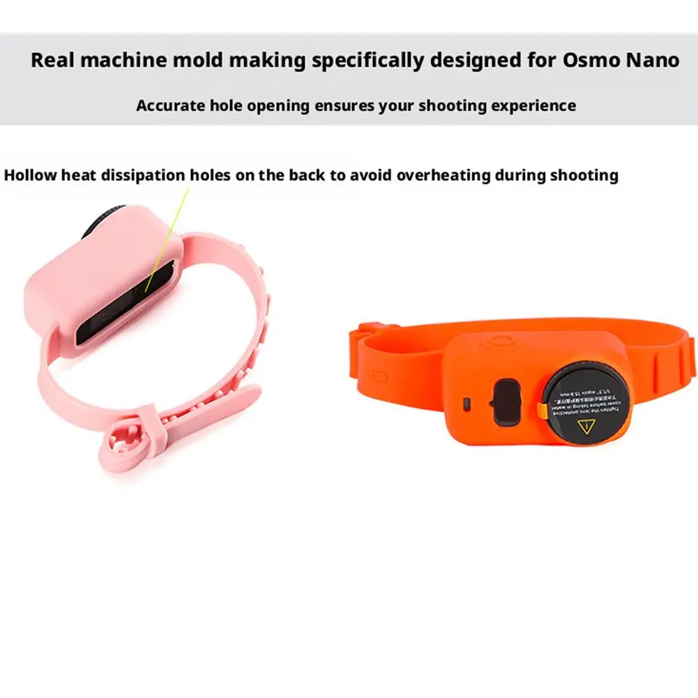 

Hand Wrist Band Silicone Strap With Heat Dissipation Holes for dji Osmo Nano Adjustable Wristband Against Drops Dust And Slips