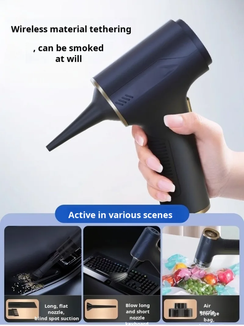 Household small high power car vacuum cleaner with wireless charging