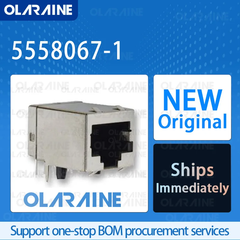 

5/10/50Pcs 5558067-1 100% brand new and original IC chip Modular/Ethernet connectors RJ45 1.5a