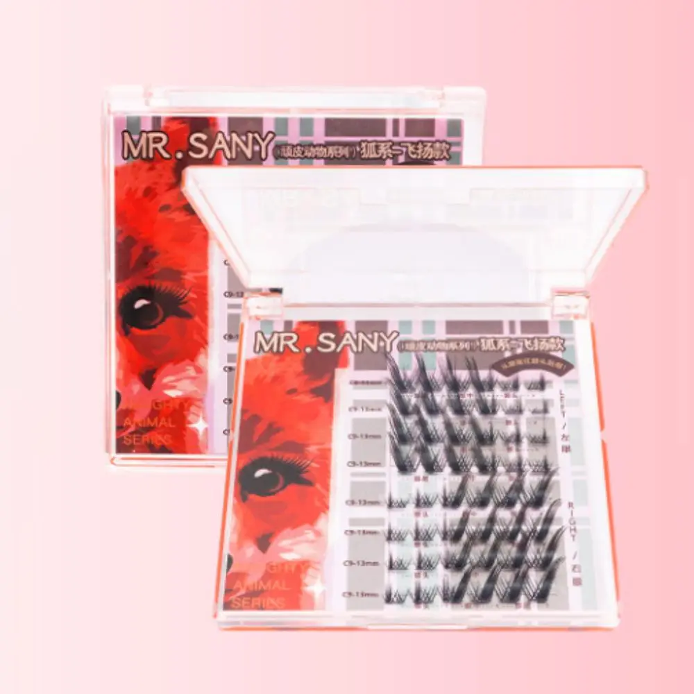 Dulce DIY pestañas postizas segmentadas Manga adorables pestañas autoadhesivas grupos imitar animales pegamento gratis pestañas postizas chica