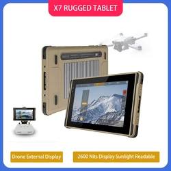 Hugerock X7 2600Nits Drone Rugged Tablet for DJI Mavic 3 MINI Air 2 PRO FPV UAV Control Accessories Sunlight Readable 7' Android