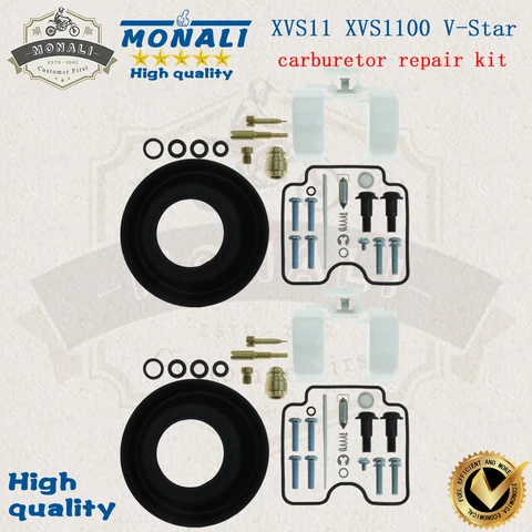 2 шт. комплект для ремонта карбюратора для Yamaha XVS11 XVS1100 XVS 1100 XVS 11 V-Star 1999-2009 восстановление подходит