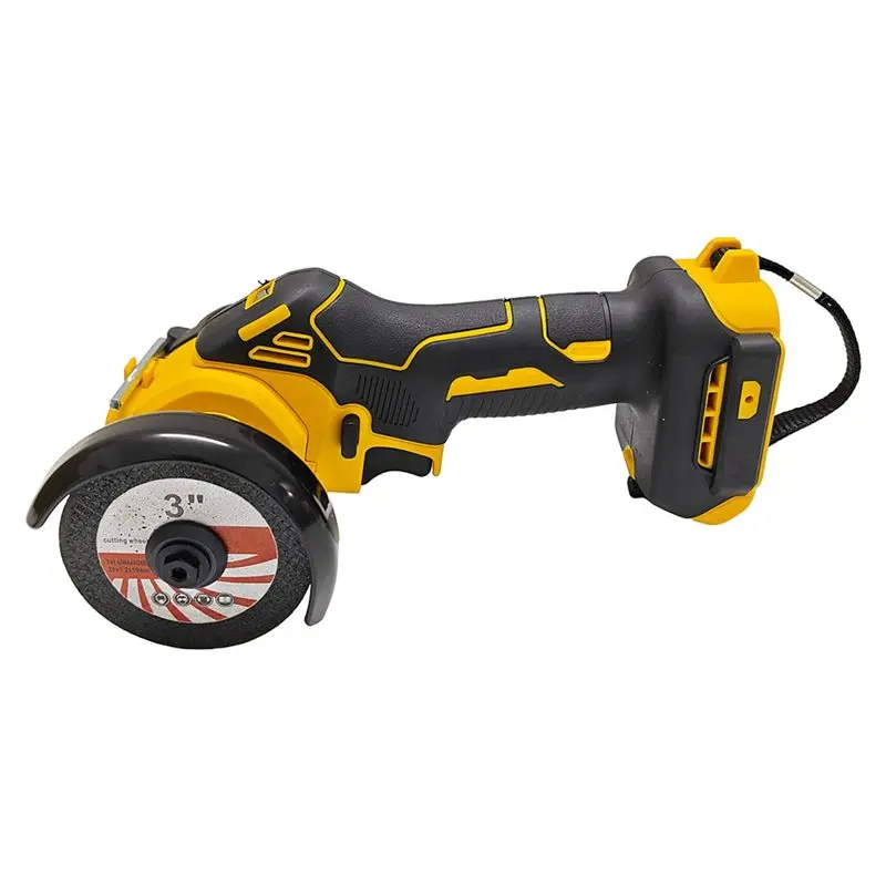 AS60-Brushless Angle Grinder 3 Inch CUT OFF Tool Cordless Cutting Tool With 2 Cutting Discs For DEWALT 20V 18V Battery