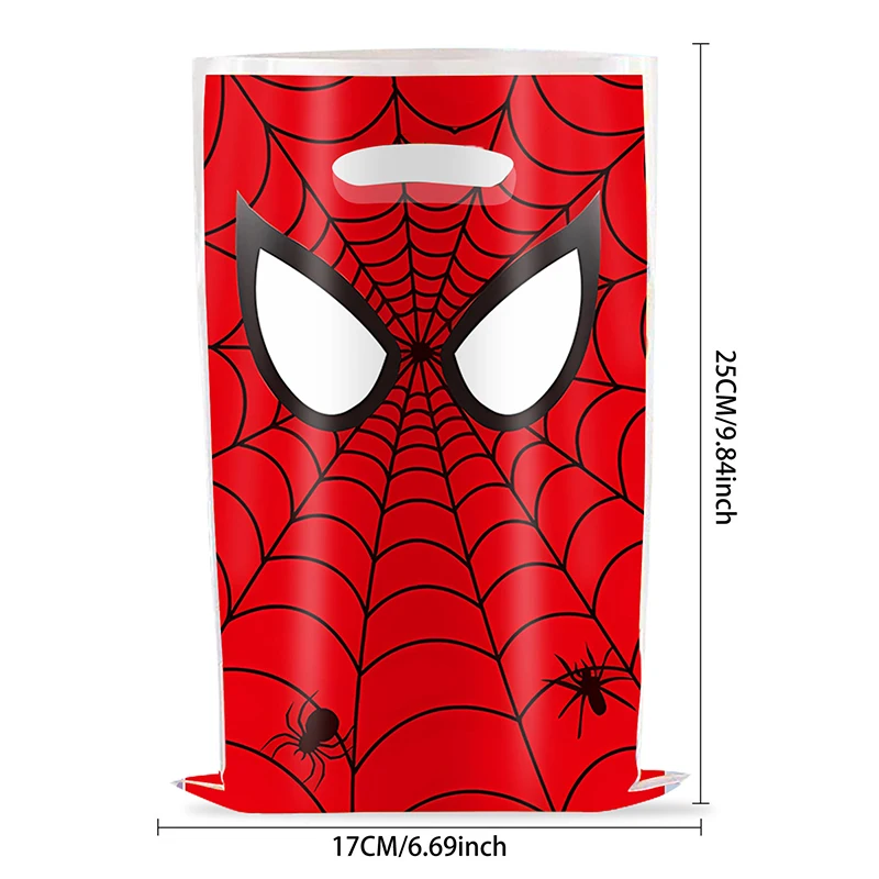 Spiderman Verjaardagsfeestje Geschenkzakken Spider Thema Plastic Snoepzak Kindfeest Buitzak Kinderverjaardagsfeestje Gunsten Benodigdheden Decor