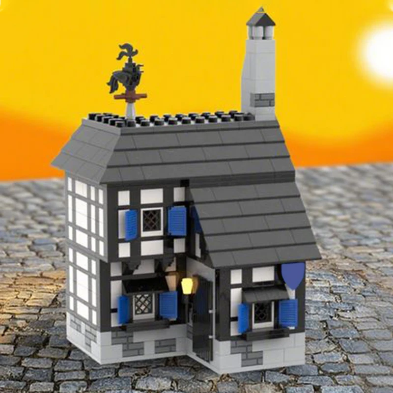 

549pcs MOC Black Falcon Knight's House Castle Education Building Blocks Christmas Gift Construction