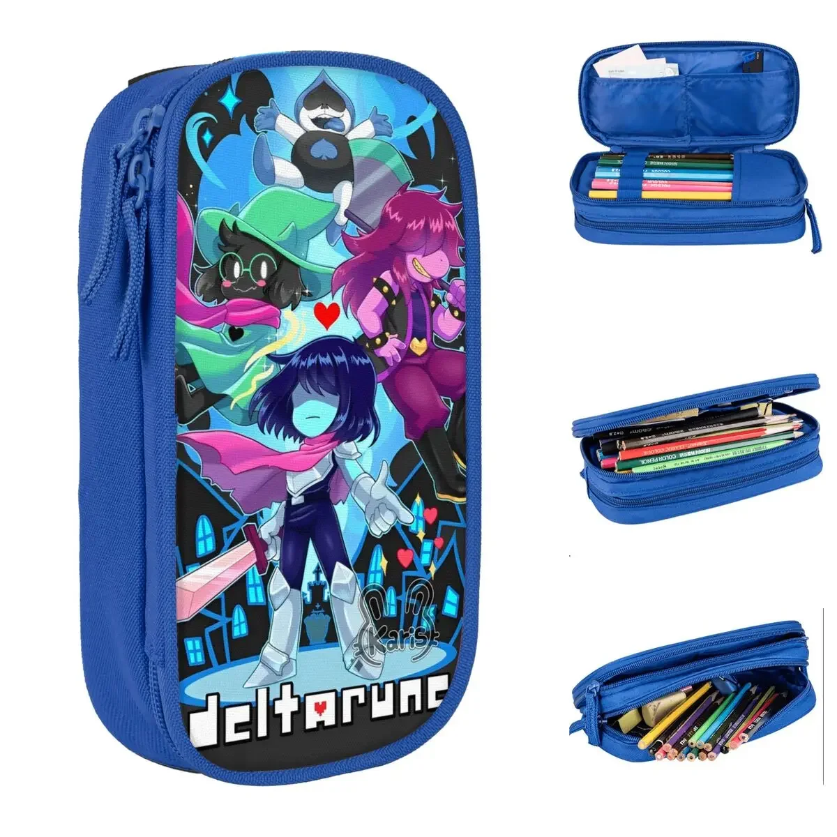Deltarune Pencil Cases Lovely Video Game Pen Box Bag Kids Large Storage Students School Gift Pencilcases
