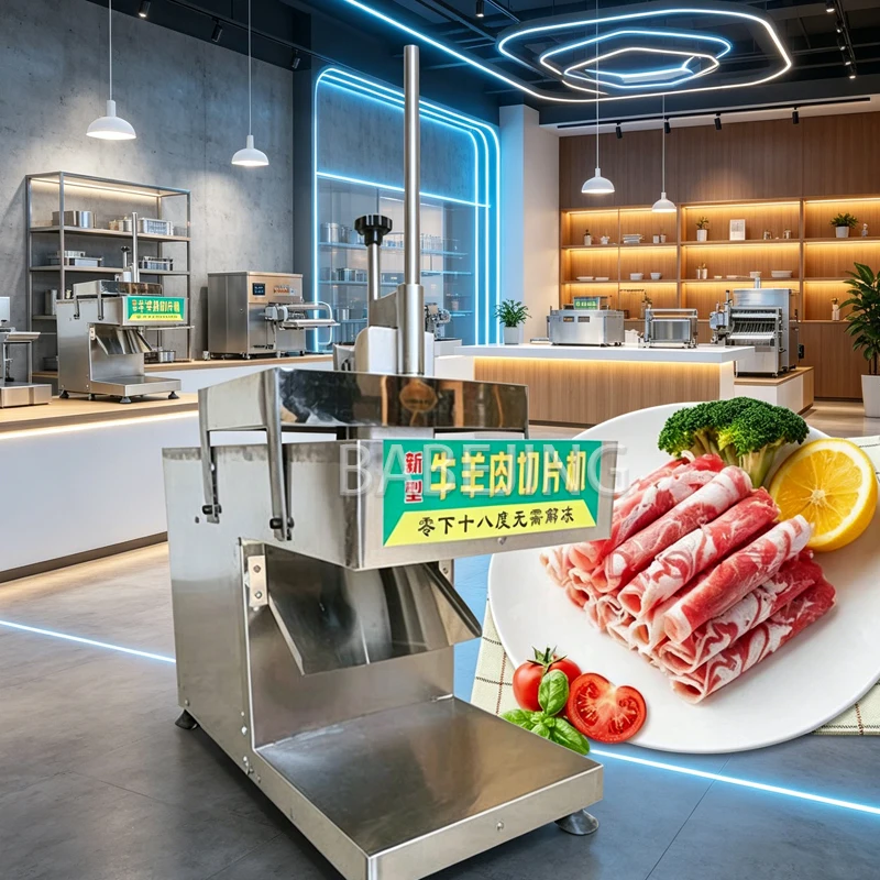 Ce Certified Commercial Fresh Beef And Lamb Slicer Multifunctional Frozen Meat Cutting Machine