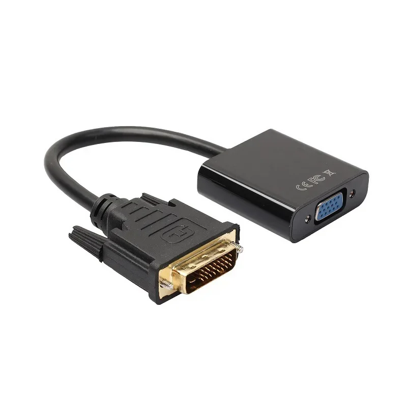 Full HD 1080P DVI-D DVI To VGA Adapter Video Cable Converter 24+1 25Pin To 15Pin Cable Converter for PC Computer Monitor