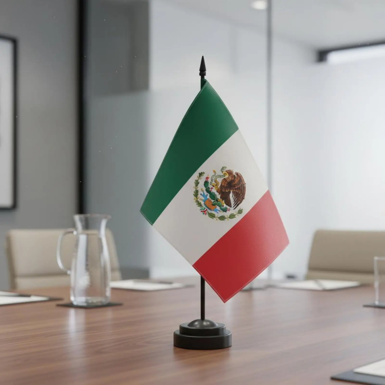 Desk Flag with Stand International Meeting Decor Desktop Country Flag Patriotic Display Vivid Color for Business Owners