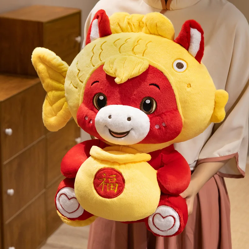 Pluszak Szczęśliwy Koń 25/30 cm, Maskotka Roku Konia, Noworoczny Przynosiciel Dobrych Życzeń, Pluszowa Lalka, Dekoracja Domu, Pluszaki Kucyki