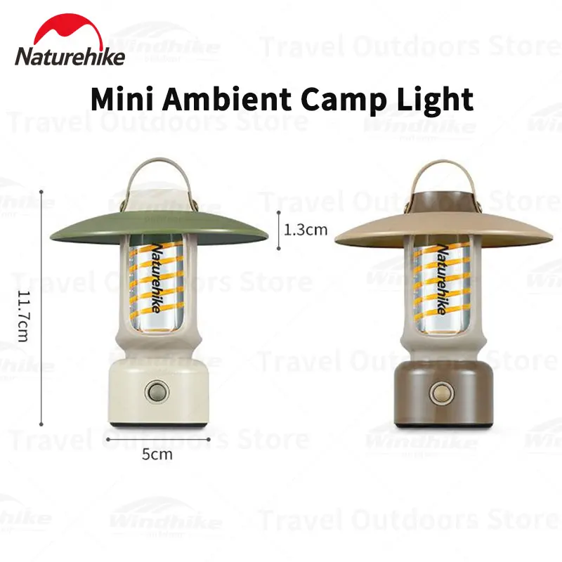 

Naturehike Mini Ambient Camp Light Outdoor Portable IPX4 Waterproof Camping Light 20-120LM Lumens Flashlight Adjustable Light