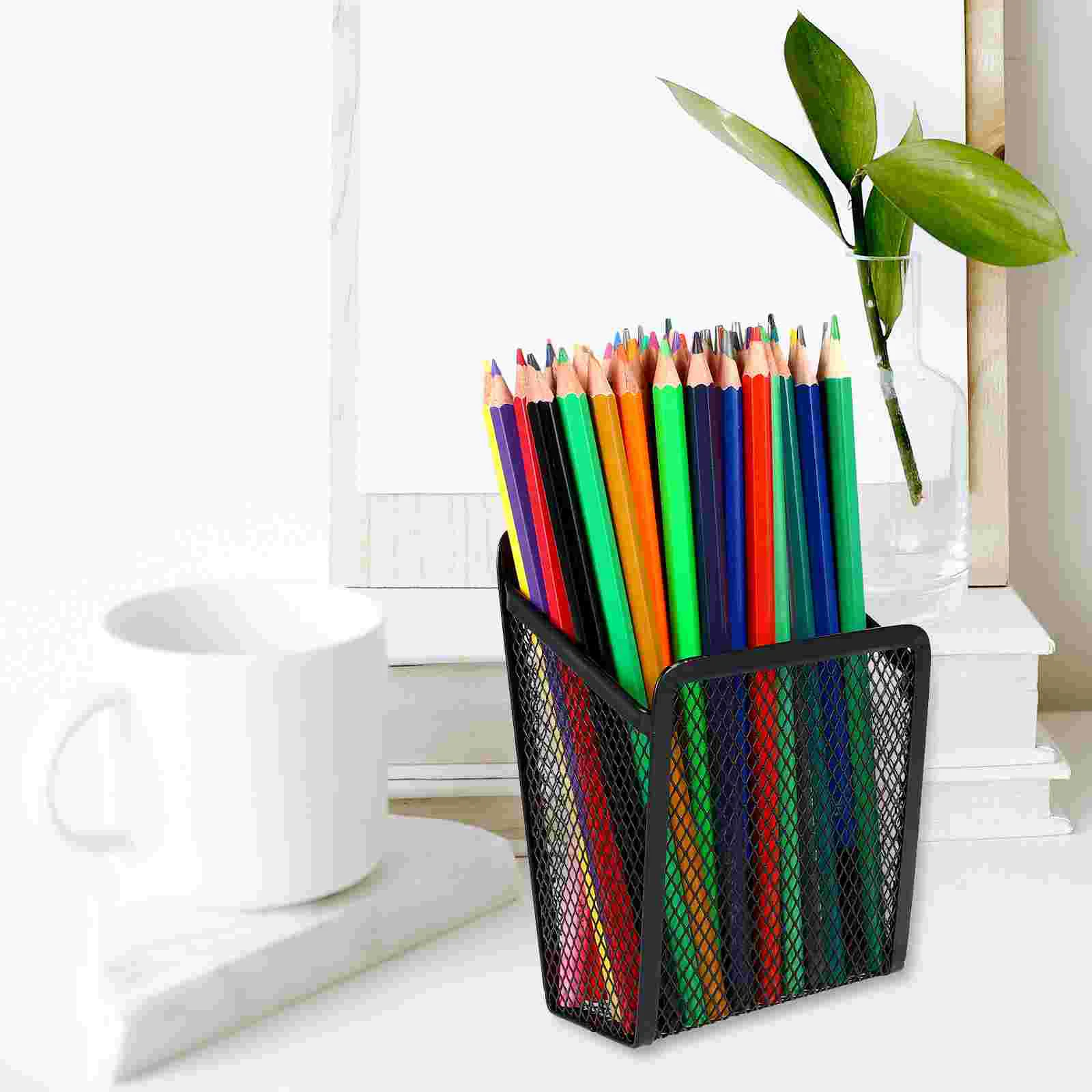 

Mesh Pencil Holder Magnetic Marker Storage Basket Magnets Organizers for Whiteboard