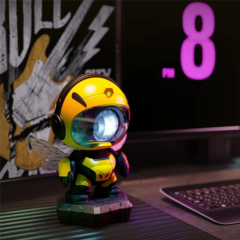 ABSS-Starry Night Light Bee Astronaut Projector Projector With Remote Timed For Kids Room Decor