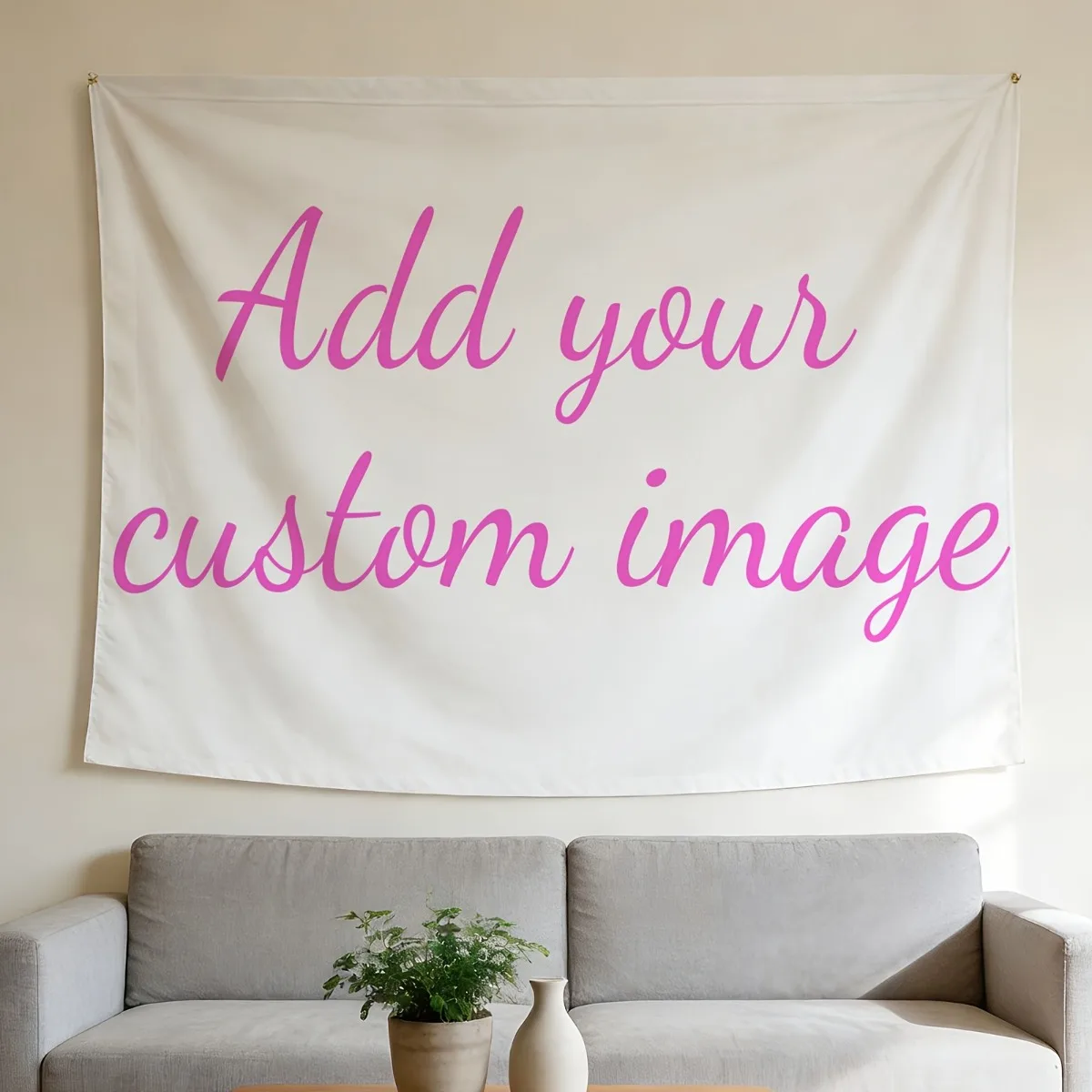 Custom Photo Tapestry Personalized Logo Design Peach Skin Wall Hanging for Birthday Wedding Anniversary Bedroom Decor