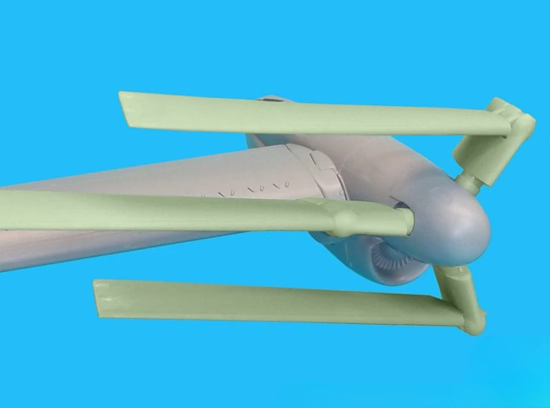 1/48 Scale Die-Cast Resin Aircraft Parts Model Assembled Kit V-22 Osprey Propeller Blades Model Unassembled and Unpainted