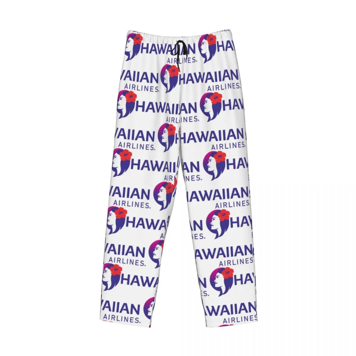 Custom Hawaiian Airlines Pajama Pants Men Sleepwear Sleep Lounge Bottoms with Pockets