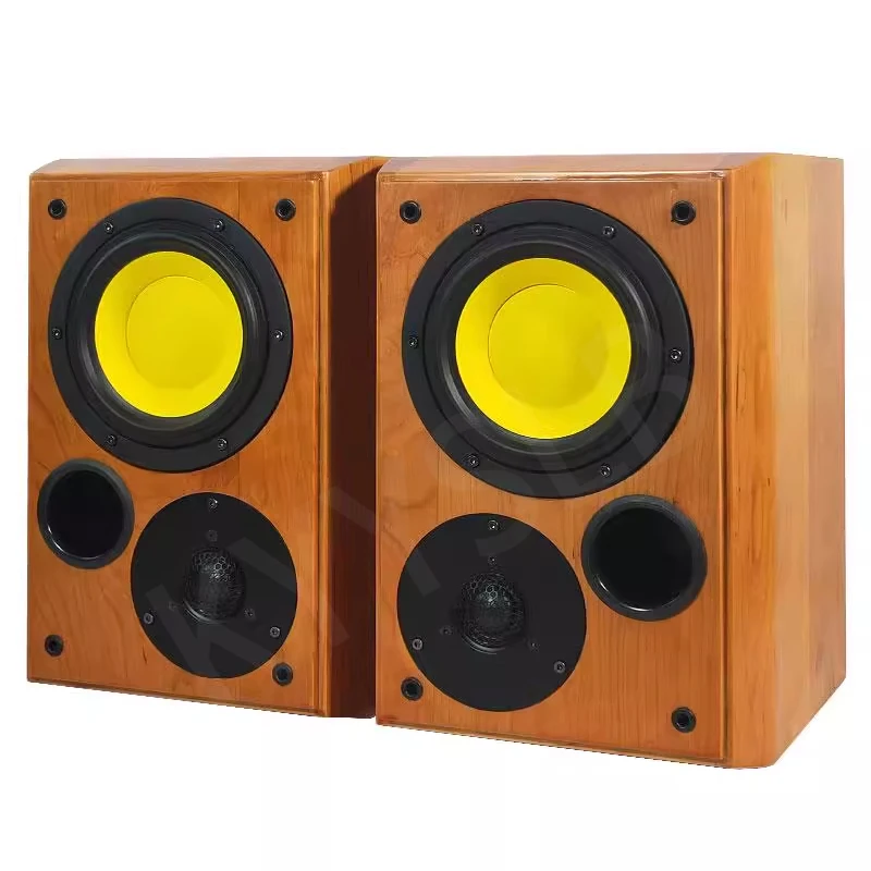 KYYSLB Home Fever Pure Wooden 8 inch Bookshelf Speaker High-quality Fever King Speakers Audio Monitor LoudSpeakers