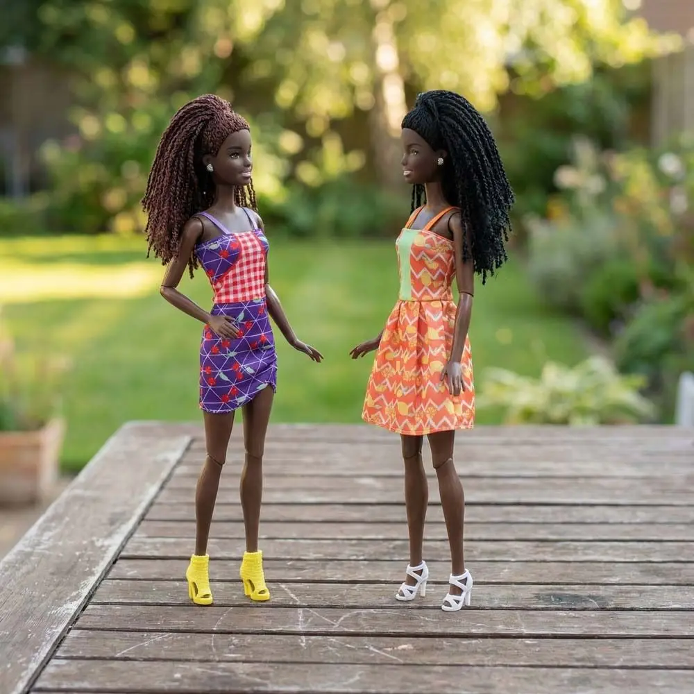 

Black Skin Supermodel Nude Doll With Dress Brown Hair African Girl Princess Doll Dress Up 30cm Black Princess Doll