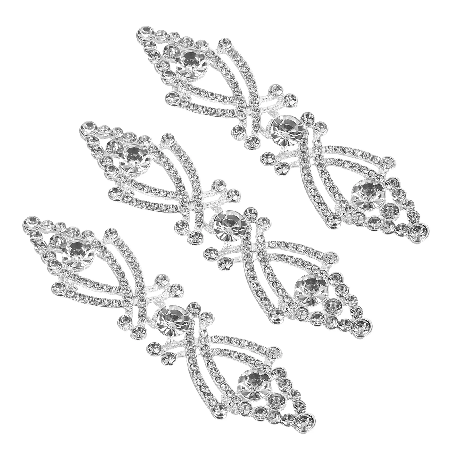 

3pcs Vintage Rhinestone Button Chinese Frog Knots Closure For Sweater Coat Cardigan Cheongsam Scarf Craft Garment Metal