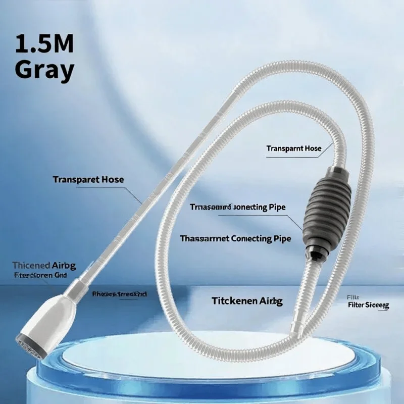 Manual Semi Aquarium Siphon Vacuum Cleaner Fish Tank Water Changer Manual Water Changer Semi-Automatic Aquarium Pump Cleaner