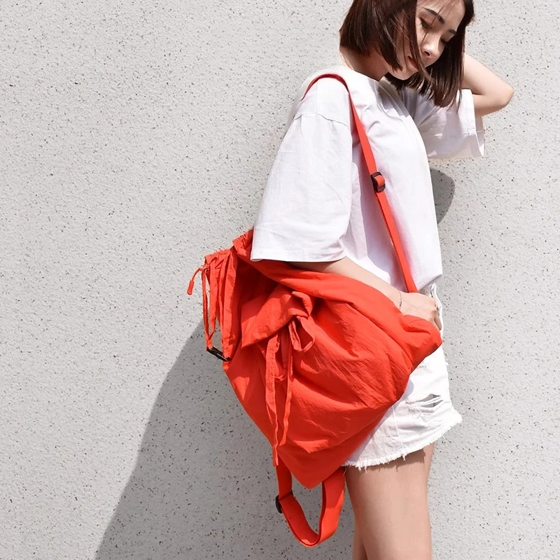 

Soft Portable Foldable Travel School Bag Thin Drawstring Backpack
