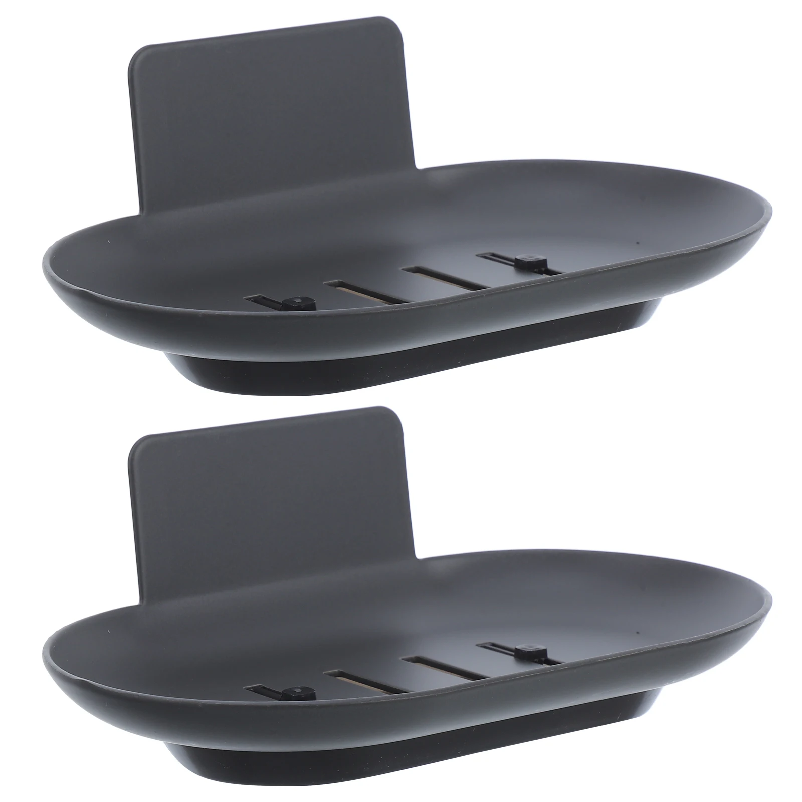 

2pcs Wall Mounted Soap Dish Punch Free Hanging Tray Space Saver Drainage Rack Bathroom Stand Aluminum Shower Organizer No